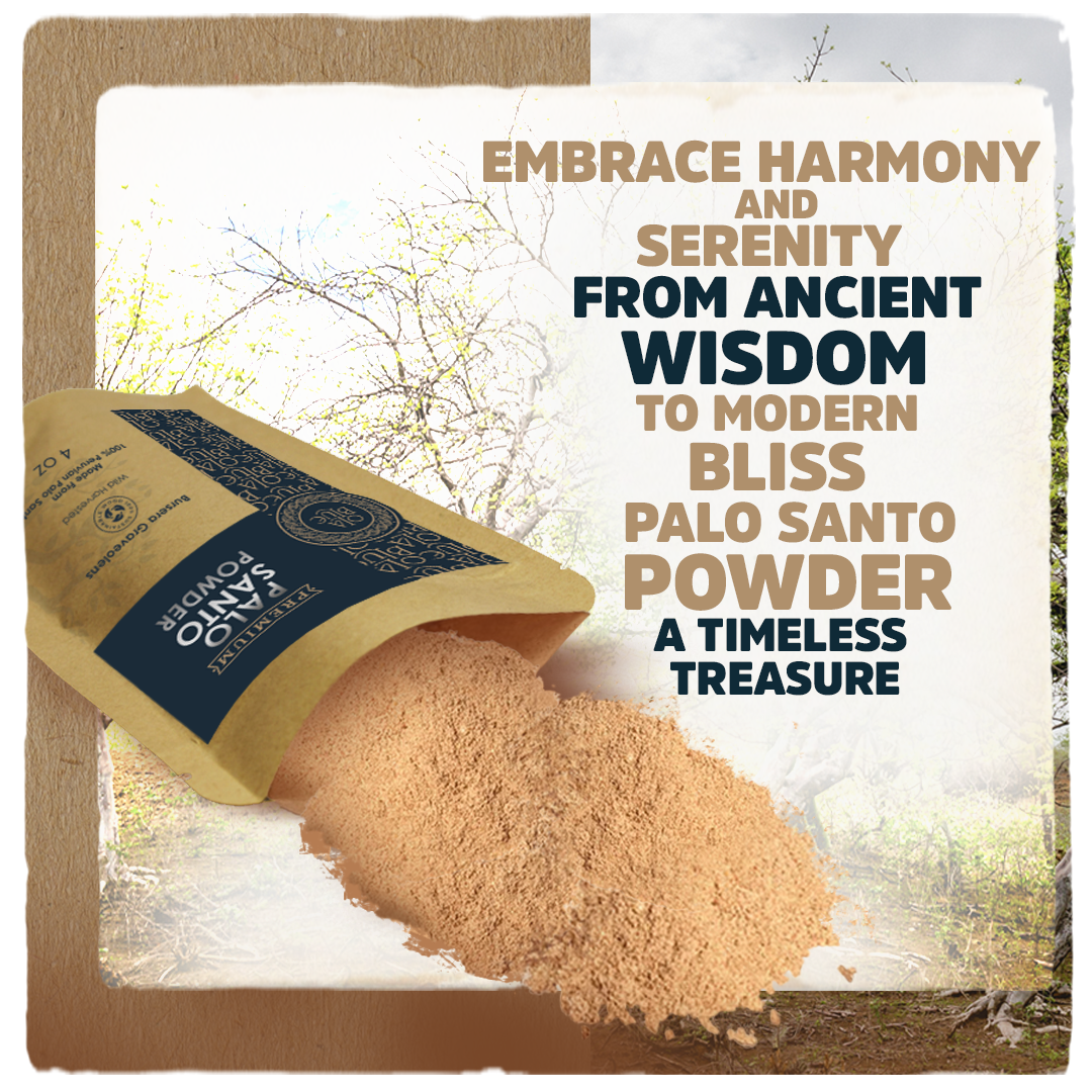 Palo Santo Powder 4oz Natural and Sustainable from Peru Incense Powder for Smudging, Energy Cleansing, Meditation - sustainably Harvested Aromatic Resin Organic Incense