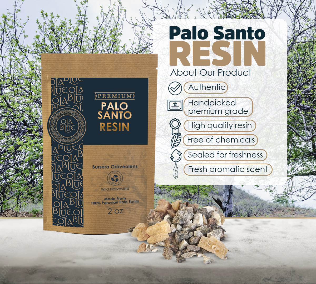 Palo Santo Resin - 2oz Premium Resin from Peru